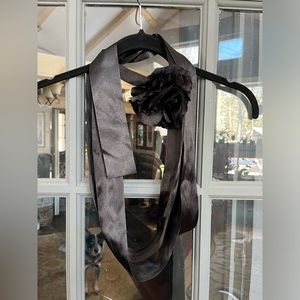 Bridesmaid black flower belt